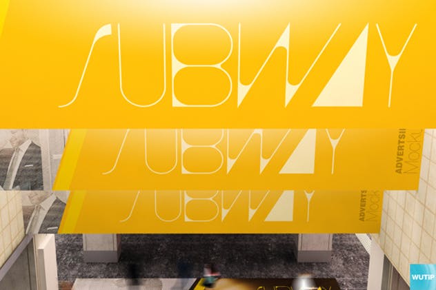 地铁海报广告牌灯箱广告牌样机模板 Subway Advertising Mockups插图8