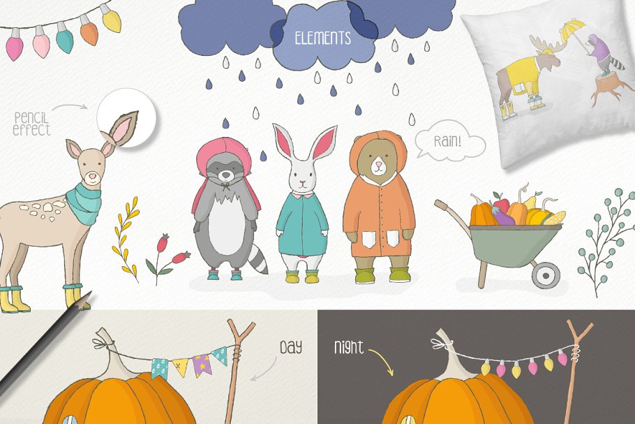 “哦，秋天来了”设计素材包 Oh, Autumn Collection Pro插图(2)