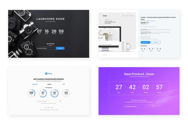 10款网页倒计时/计数器UI设计套件 10 CountDown/Counters Widget Design for Web-UI Kit插图(2)