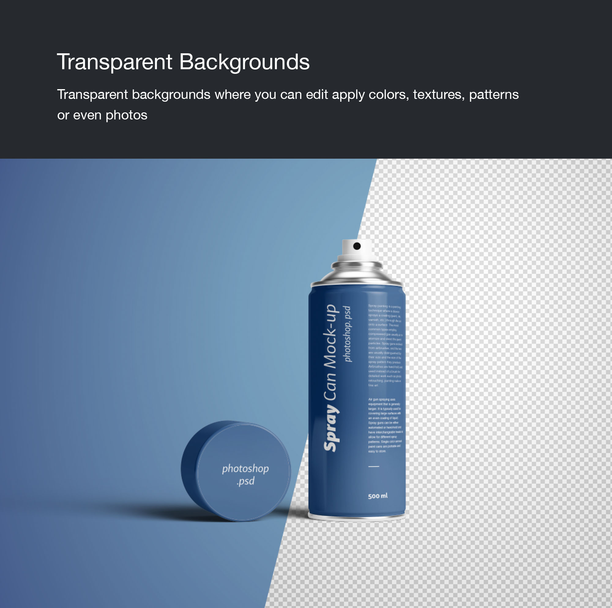 喷雾瓶喷雾罐外观设计样机PSD模板 Spray Can Mockup Photoshop PSD插图(8)