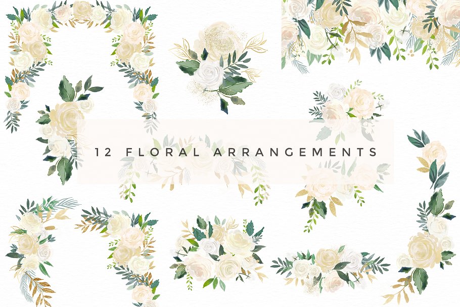 水彩花卉设计素材集 Floral Design Set – Audrey插图(1)