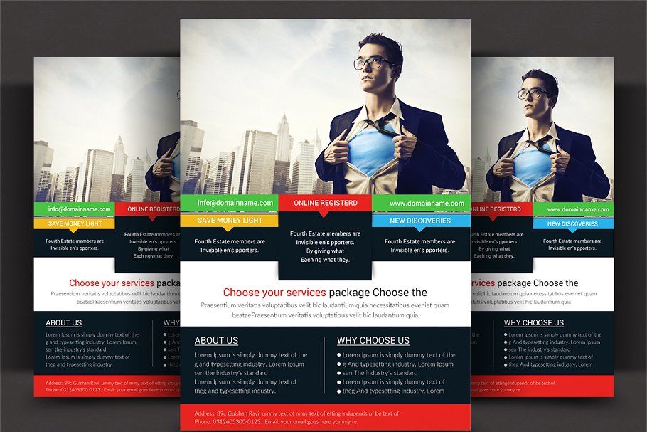 商业企业宣传传单模板 Corporate 8 Flyer Bundle Template插图(2)