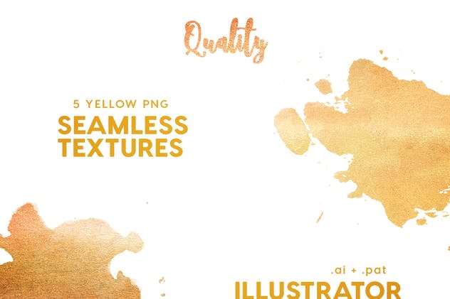 黄色水彩无缝纹理素材 Watercolor Seamless Textures – Yellow Pack插图3