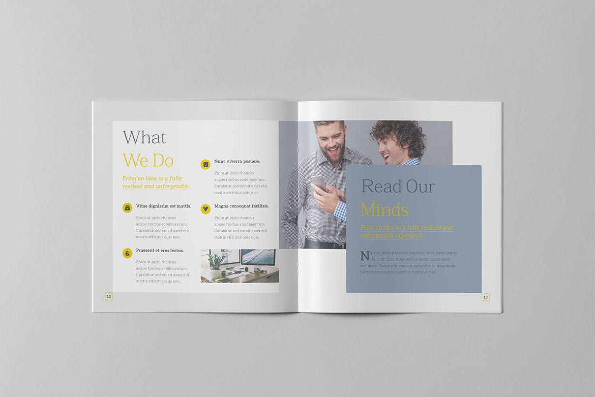 创意公司方形画册设计模板v2 The Creative Brochure – Square Vol.2插图(6)