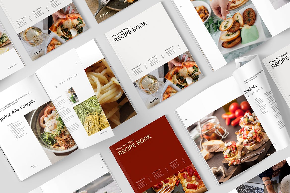 菜谱菜单图书/美食杂志版式设计模板 Cookbook插图(1)