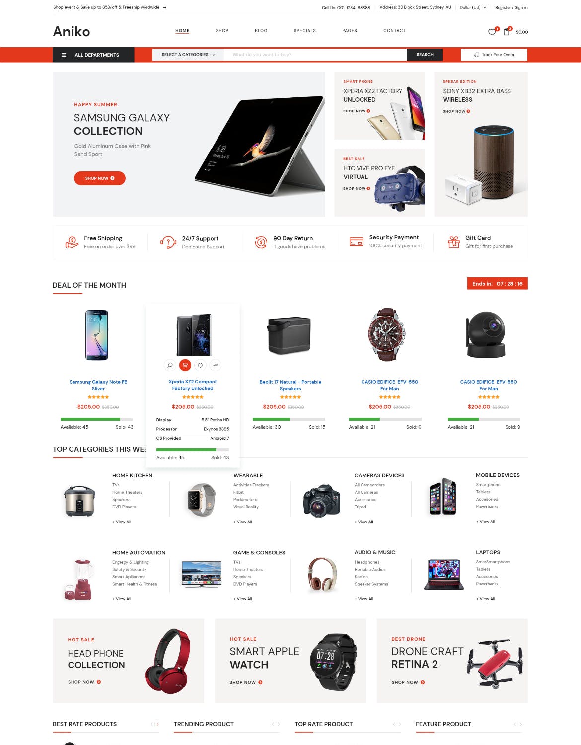 多用途数码电子网上商城设计PSD模板 Aniko | Multipurpose Electronics eCommerce PSD插图(3)