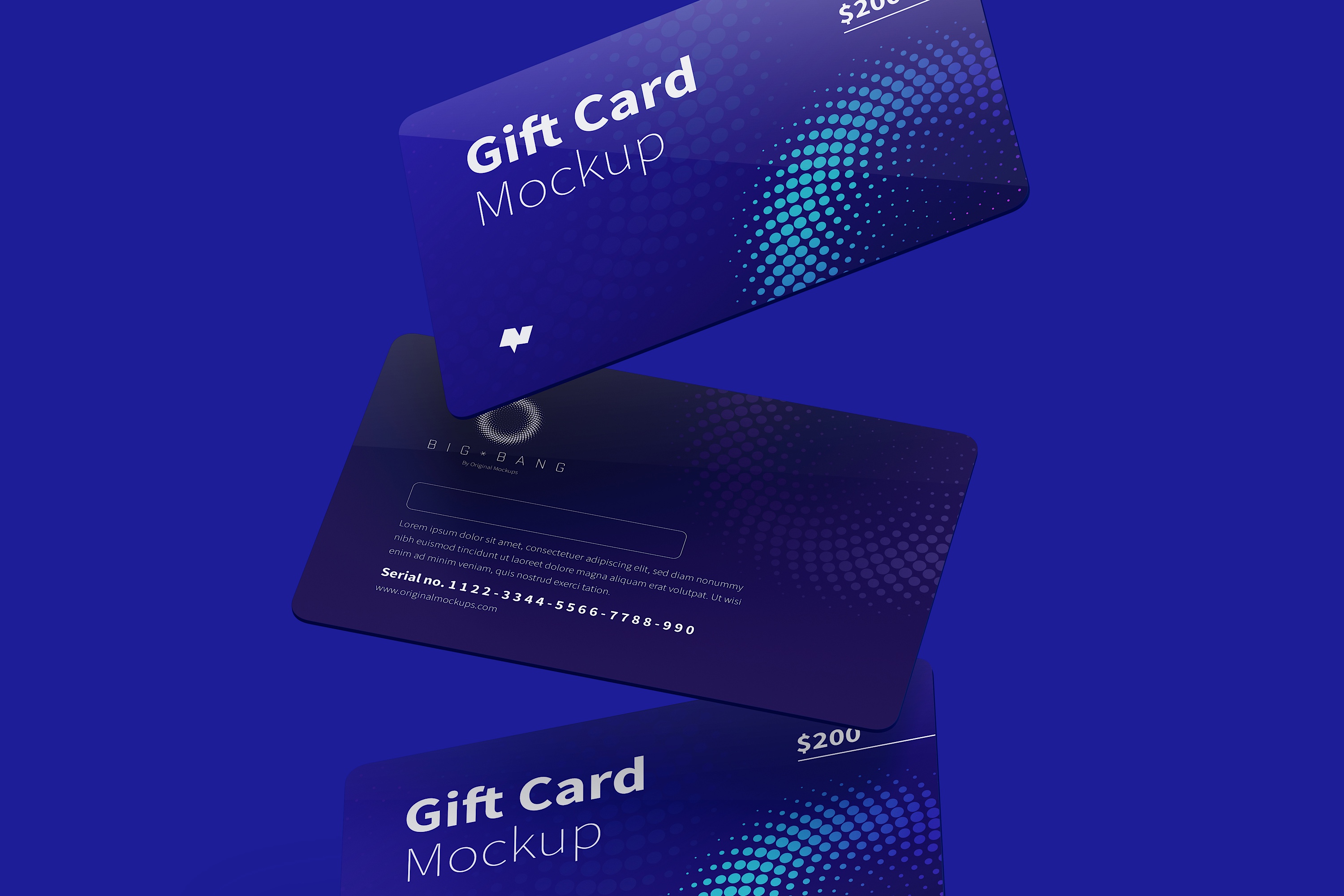 礼品卡购物卡版式设计样机模板02 Gift Card Mockup 02插图2