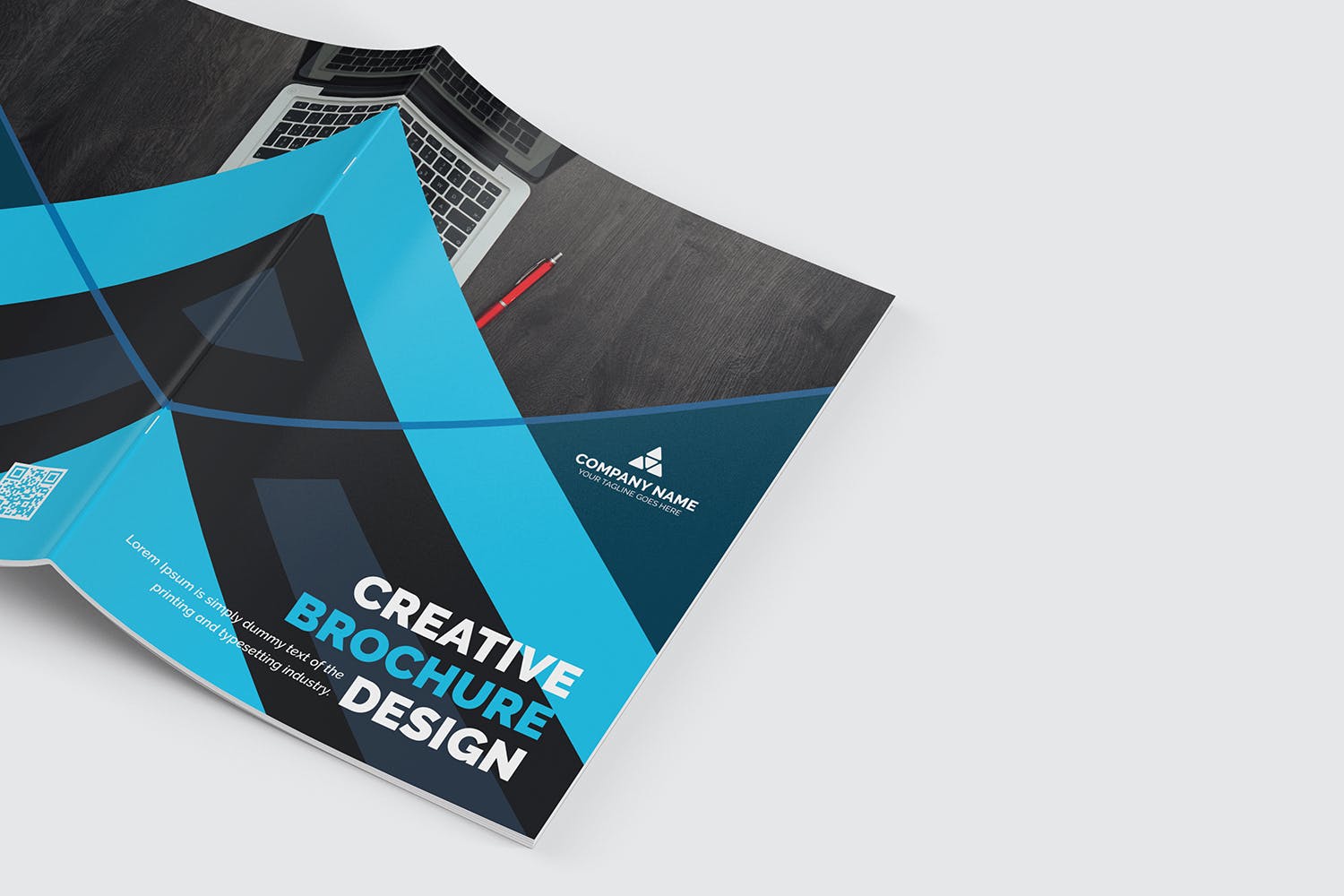 产品手册/企业简介画册设计模板 Bifold Brochure插图3