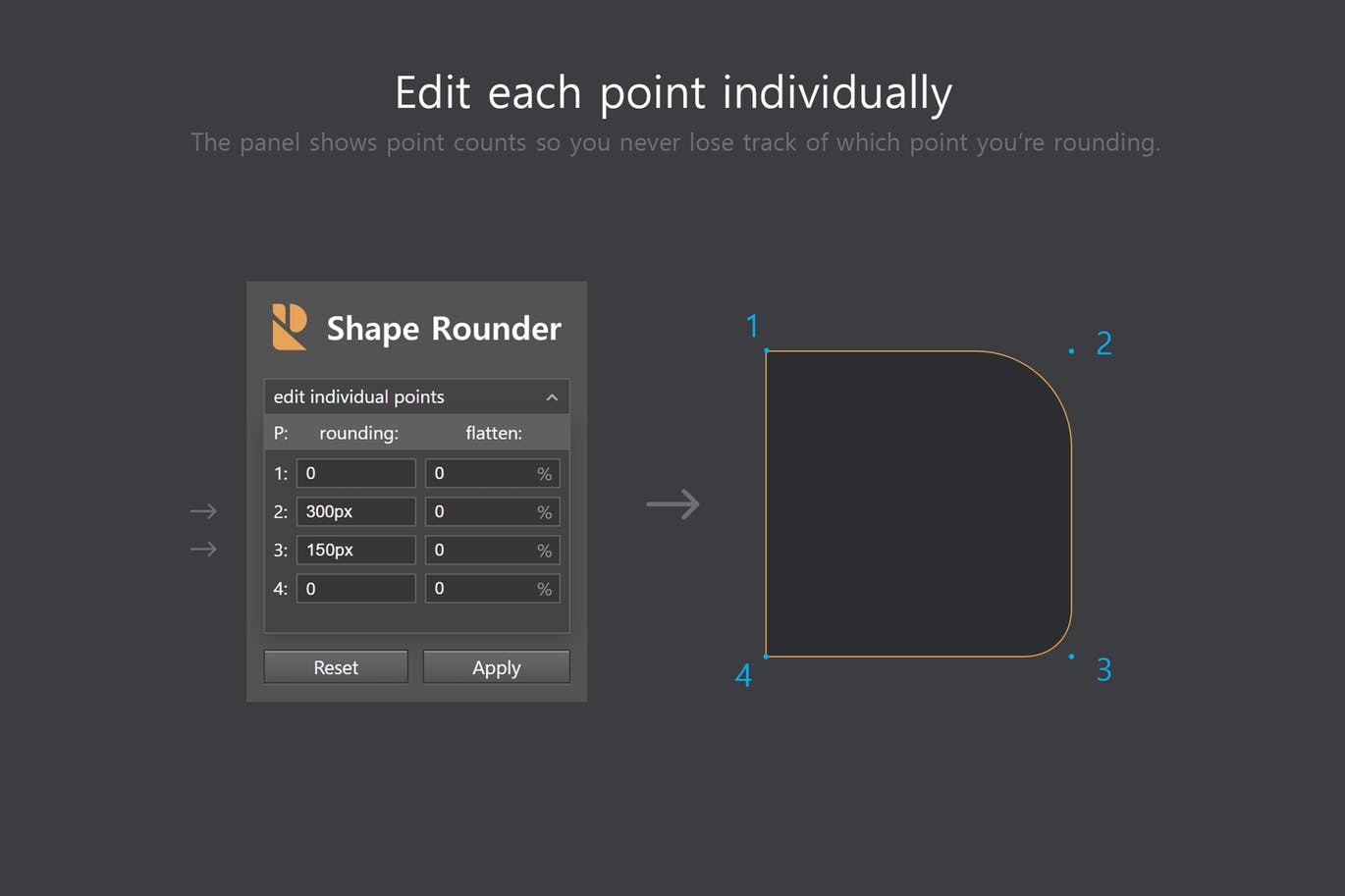 PS平滑圆角图形路径编辑插件 Shape Rounder – Path Editing Kit插图(6)