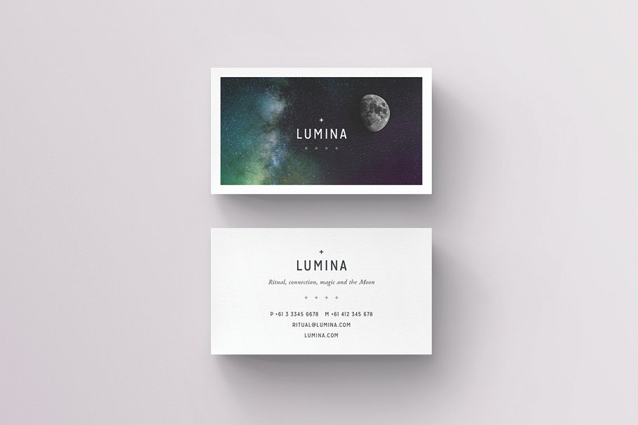 高大上品牌企业名片模板 LUMINA Business Card Template插图2