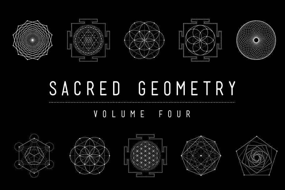 宗教几何矢量图形素材包 Sacred Geometry Vector Pack Vol. 4插图1