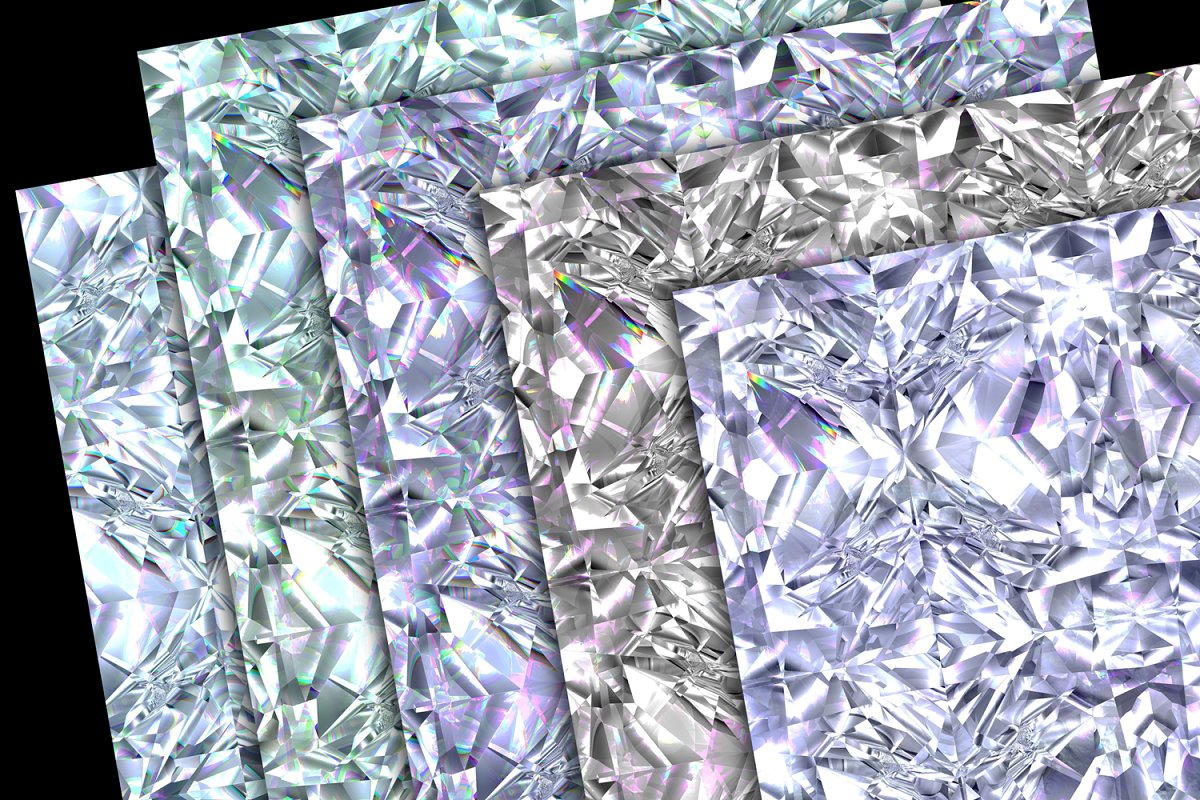 彩虹色璀璨水晶钻石背景纹理插图2