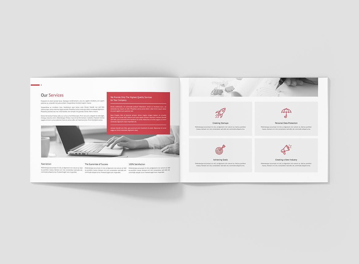 商业&创意营销企业介绍画册设计模板 Business Marketing – Company Profile Landscape插图(5)