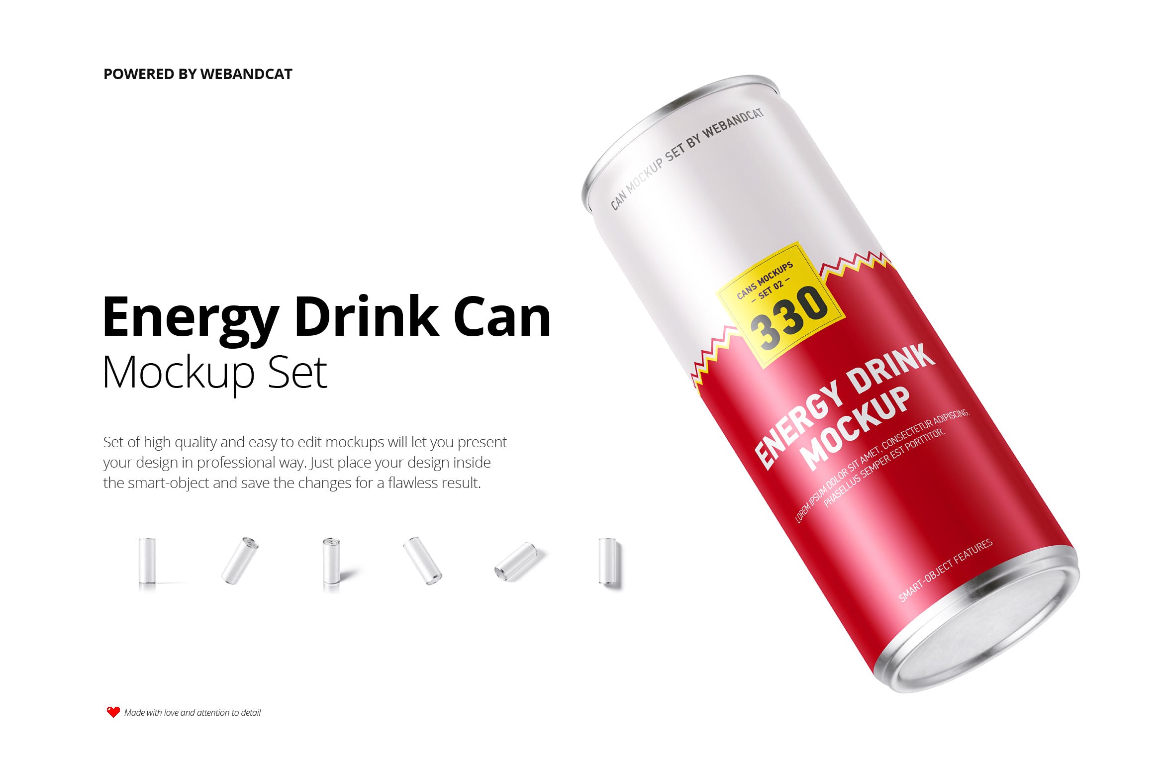 功能性能量饮料罐头外观设计样机 Energy Drink Can Mock-up插图