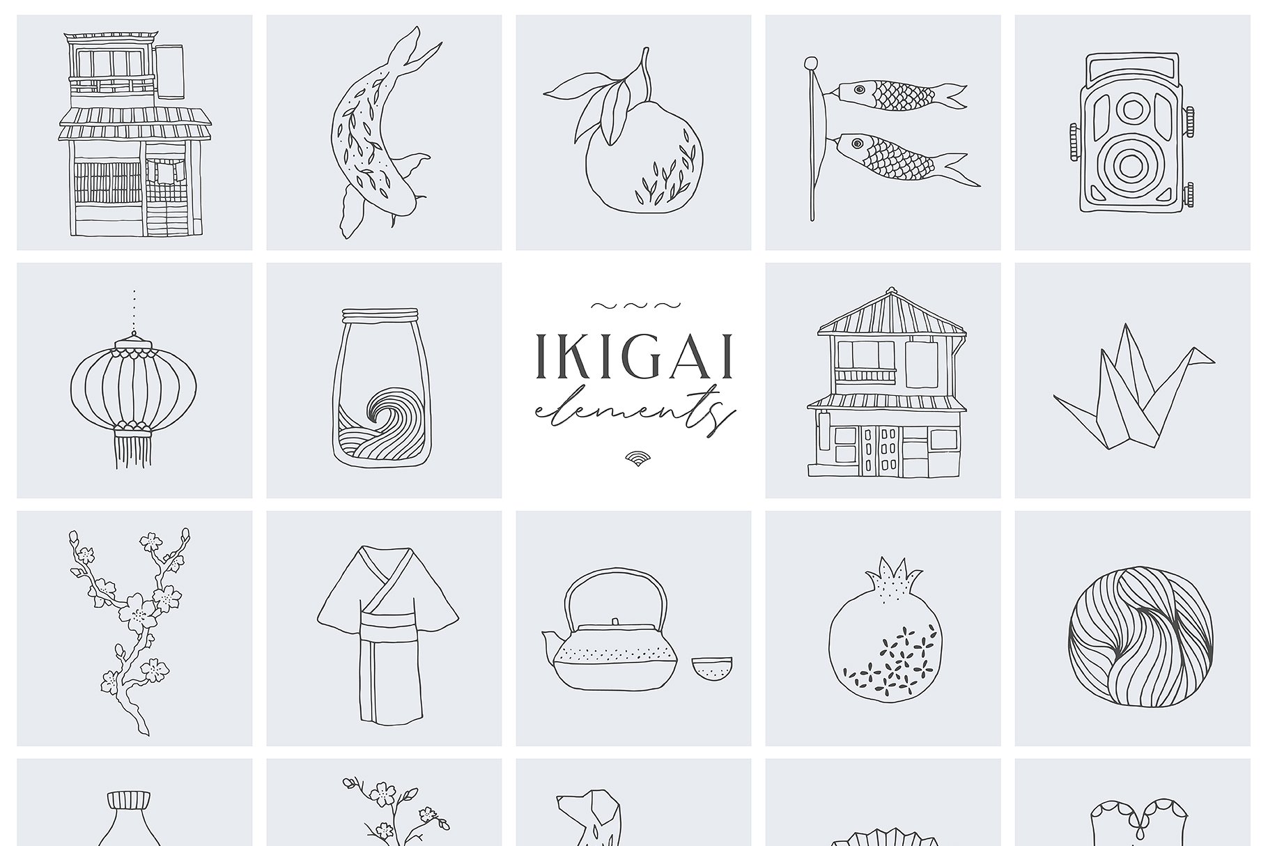 日本元素手绘插画素材 Ikigai Collection Pro插图(6)