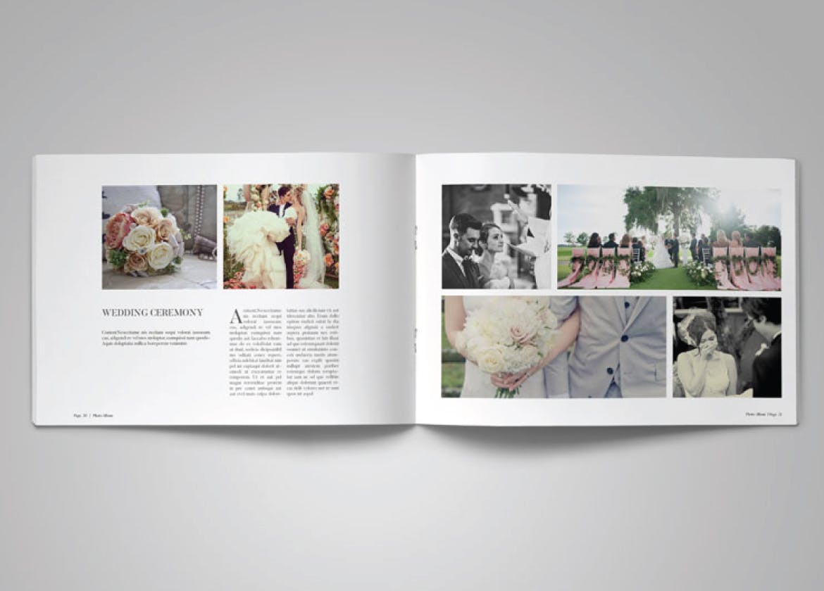 婚礼婚庆策划公司作品集设计模板v6 Landscape Photo Album Vol. 6插图(7)