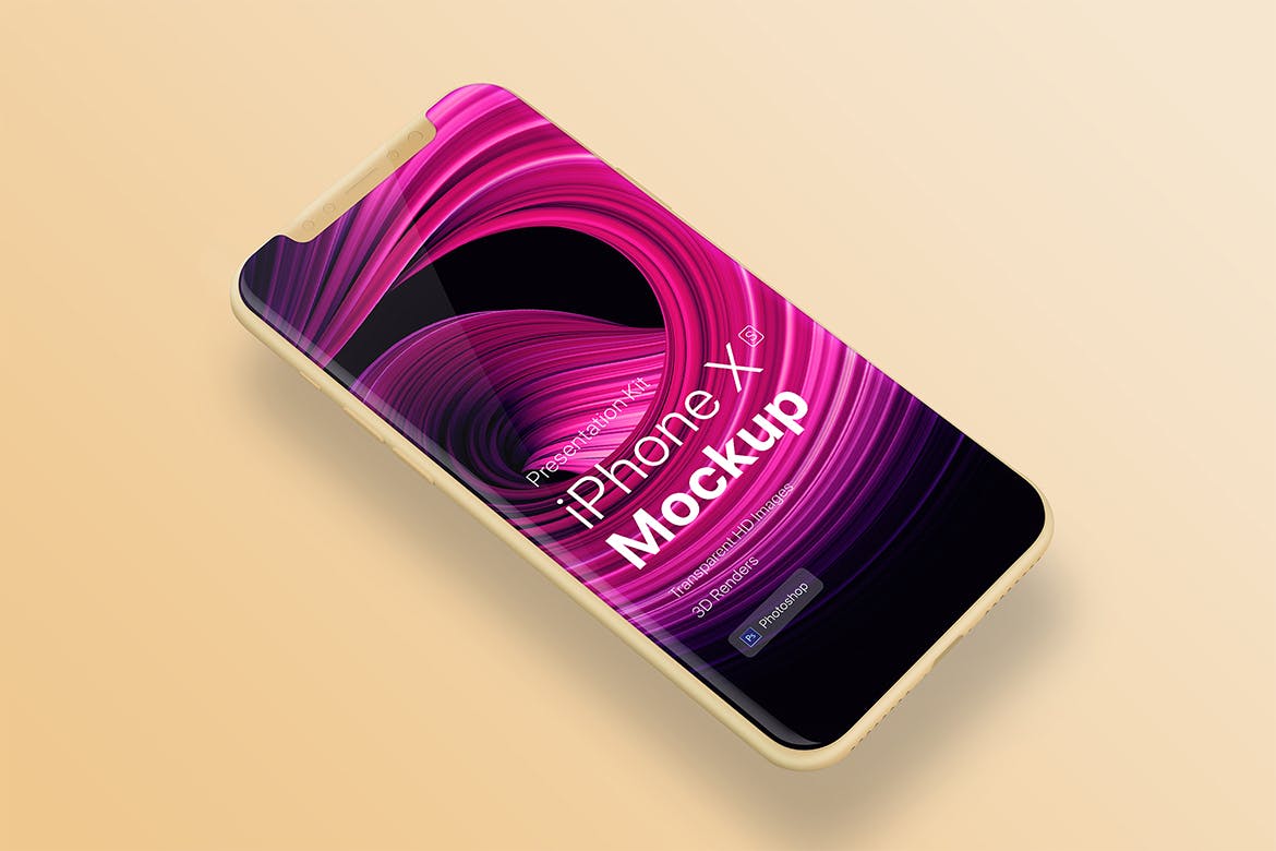 五种颜色iPhone XS手机APP设计效果图预览样机 iPhone XS app mobile Mock-Up插图(2)