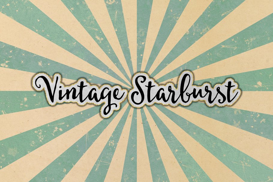 复古纸张上的光芒四射的亮光图案纹理 Starburst Patterns on Vintage Paper插图(1)