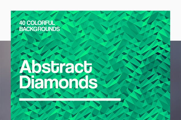 40种配色钻石截面图形抽象背景素材 Abstract Diamonds Backgrounds插图(1)