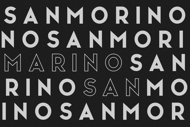 现代，时尚和优雅无衬线英文字体 San Marino // Four Font Files插图(5)