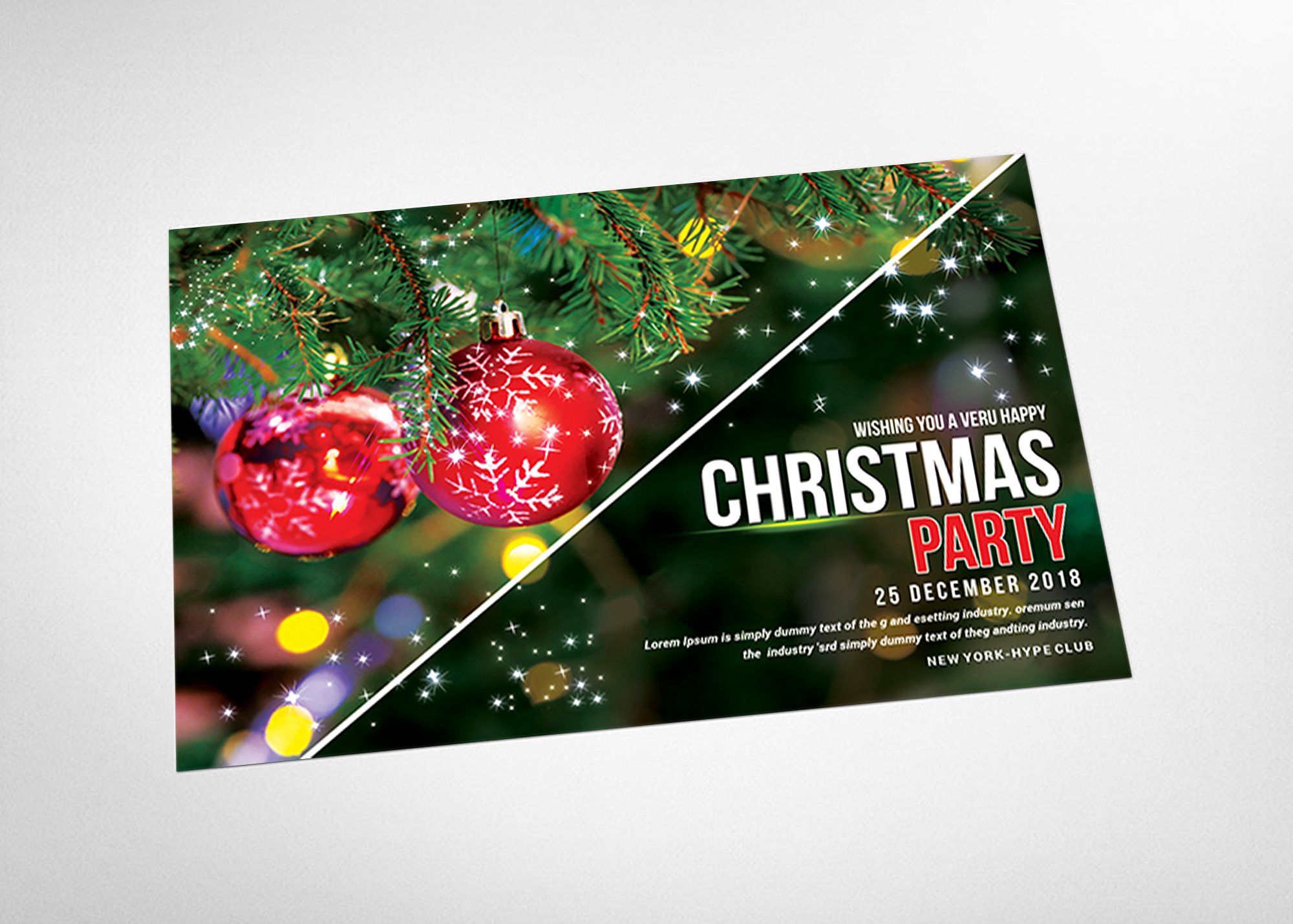 圣诞贺卡明信片模板设计 Christmas – Postcard Templates插图(2)