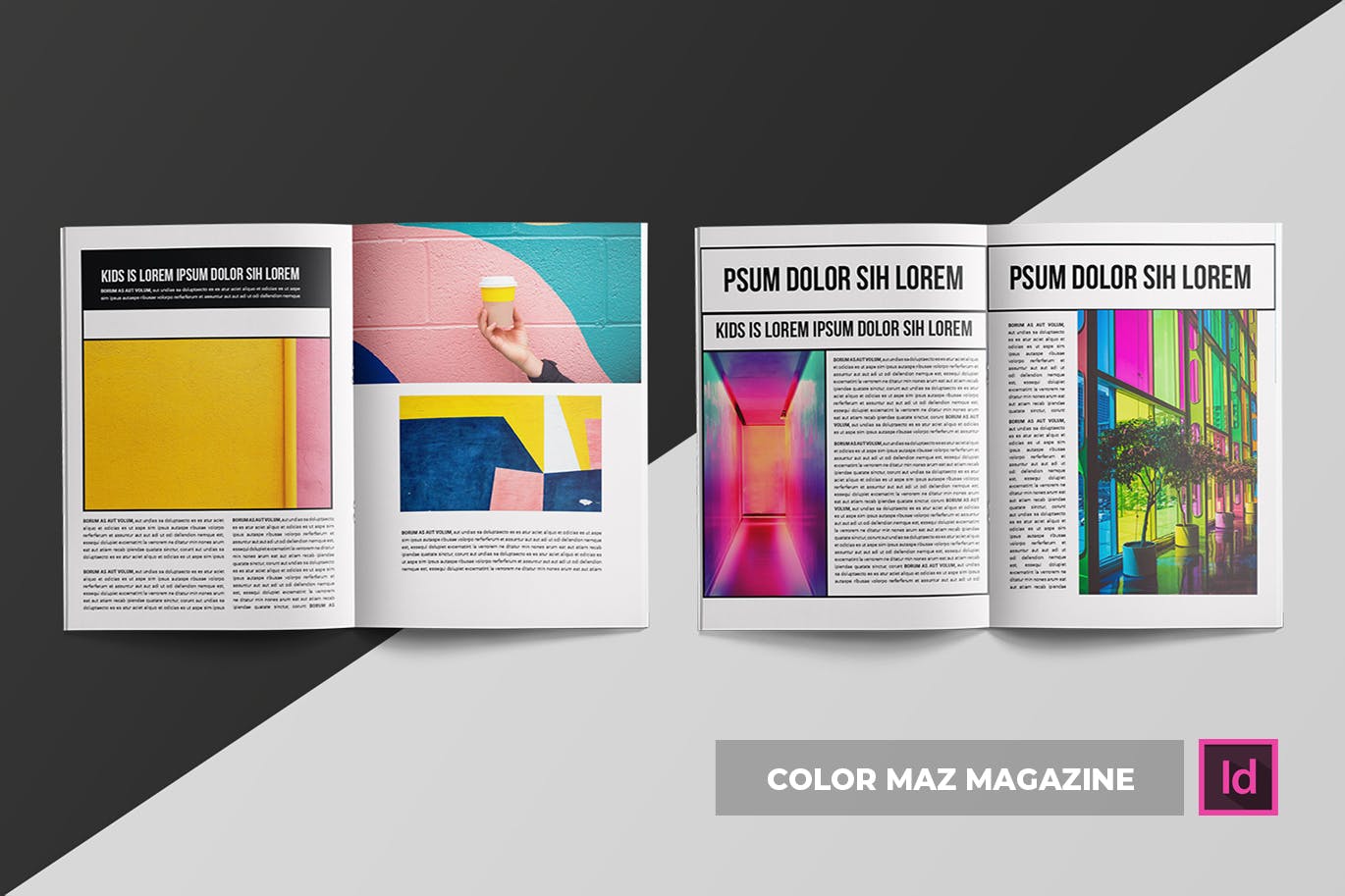 色彩设计创意杂志排版设计模板 Color Maz | Magazine Template插图(5)