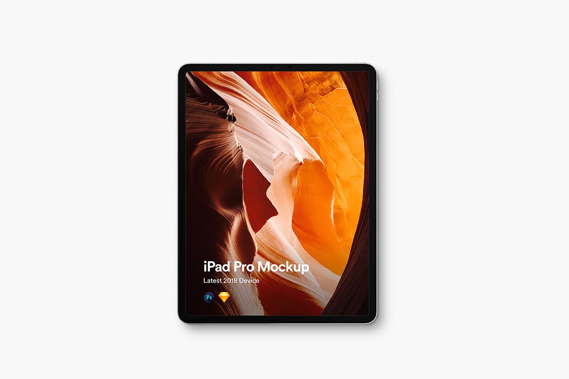 带便携蓝牙键盘iPad Pro平板电脑样机模板 iPad Pro 2018 Mockup插图(1)