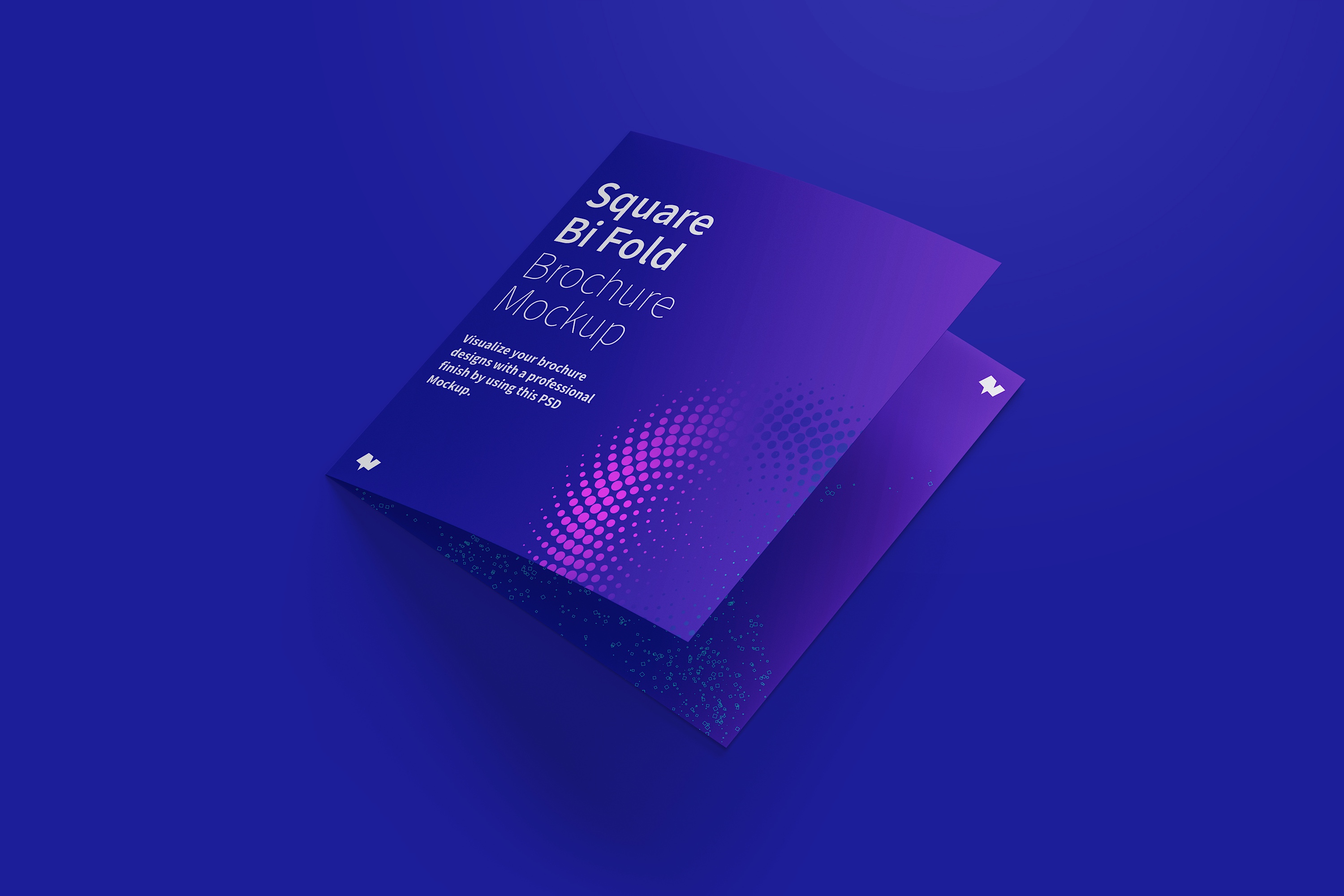 方形折页宣传册宣传单设计样机01 Square Bi Fold Brochure Mockup 01插图5