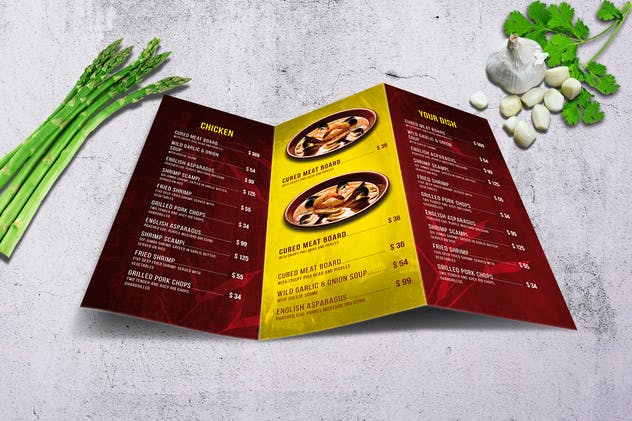 中餐厅美食菜单菜谱PSD模板套装 Chinese A4 & US Letter Food Menu Bundle插图(5)