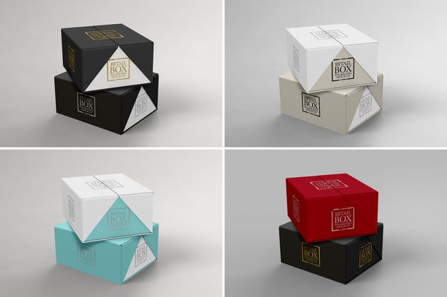 高端品牌礼品盒包装样机 VOLUME 03: Retail Box Packaging Mockups插图(5)