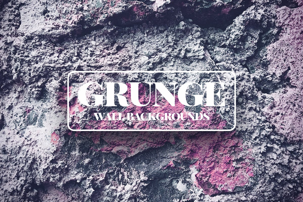 粗糙蹩脚的岩石石壁纹理背景 Grunge Wall Texture Backgrounds插图
