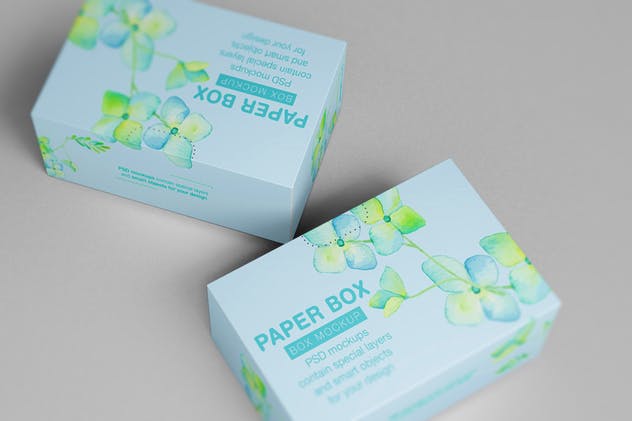 纸巾盒面巾纸盒包装样机15 Paper Box Mockup 15插图(11)