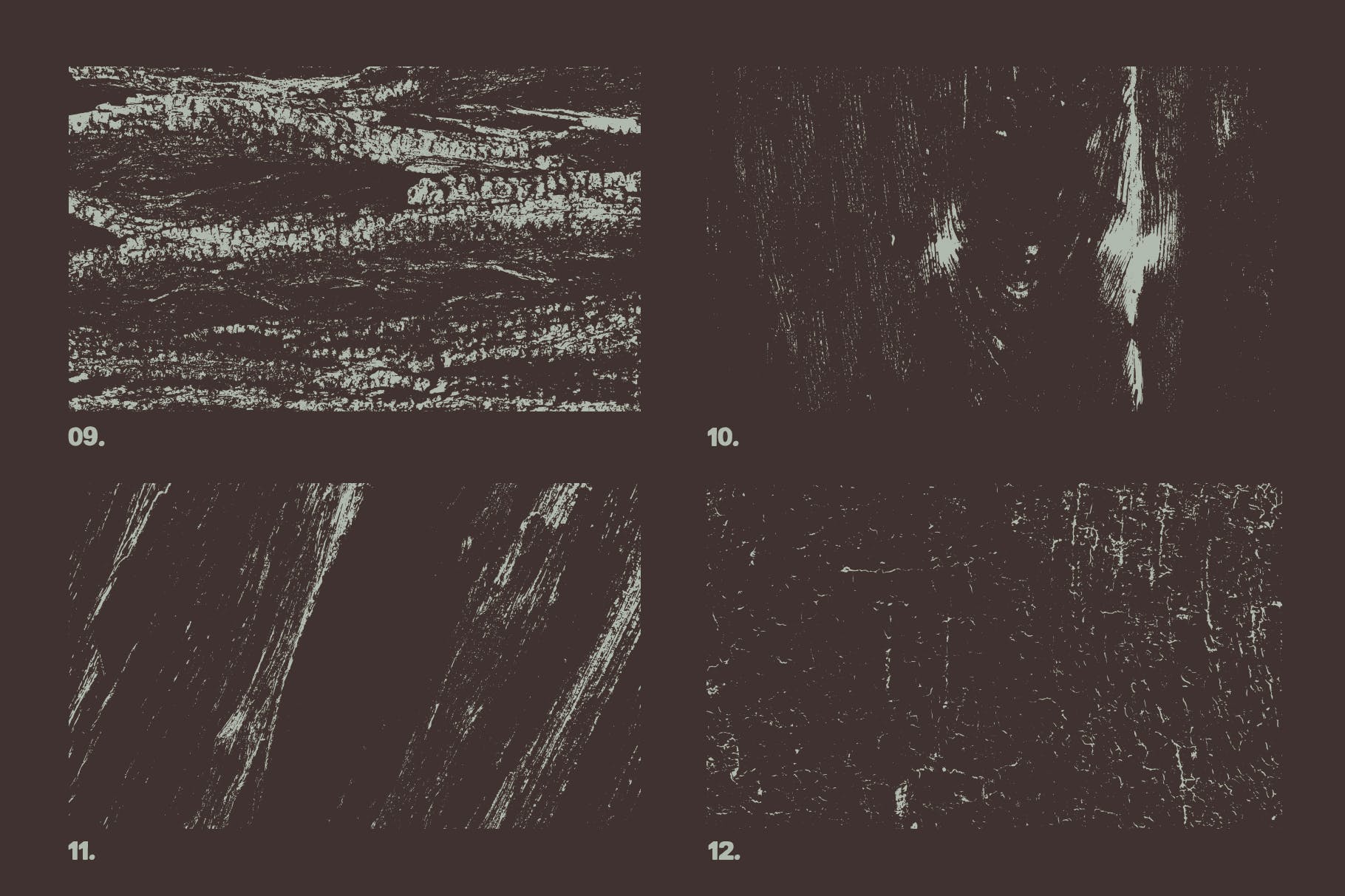 12个实木木纹矢量纹理背景素材 Vector Grunge Wood Textures x12插图3