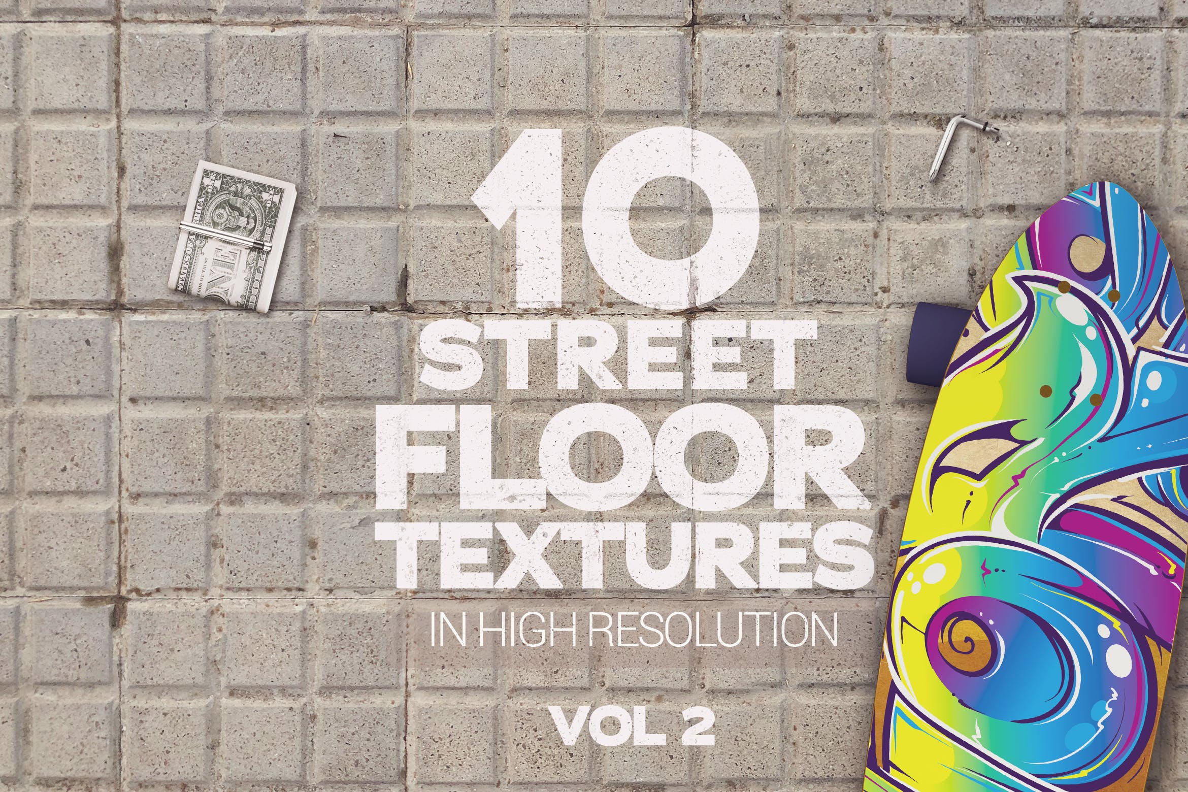 10张街道地板纹理高清背景图片素材v2 Street Floor Textures x10 Vol 2插图
