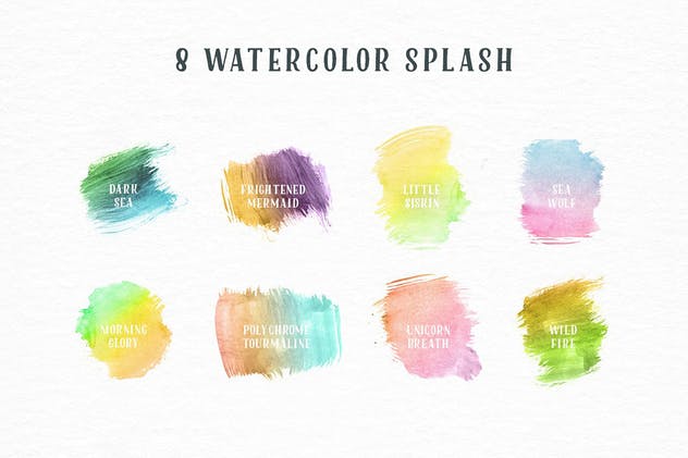 海洋主题水彩矢量插图设计套装 AquaWay — watercolored vector pack插图(5)