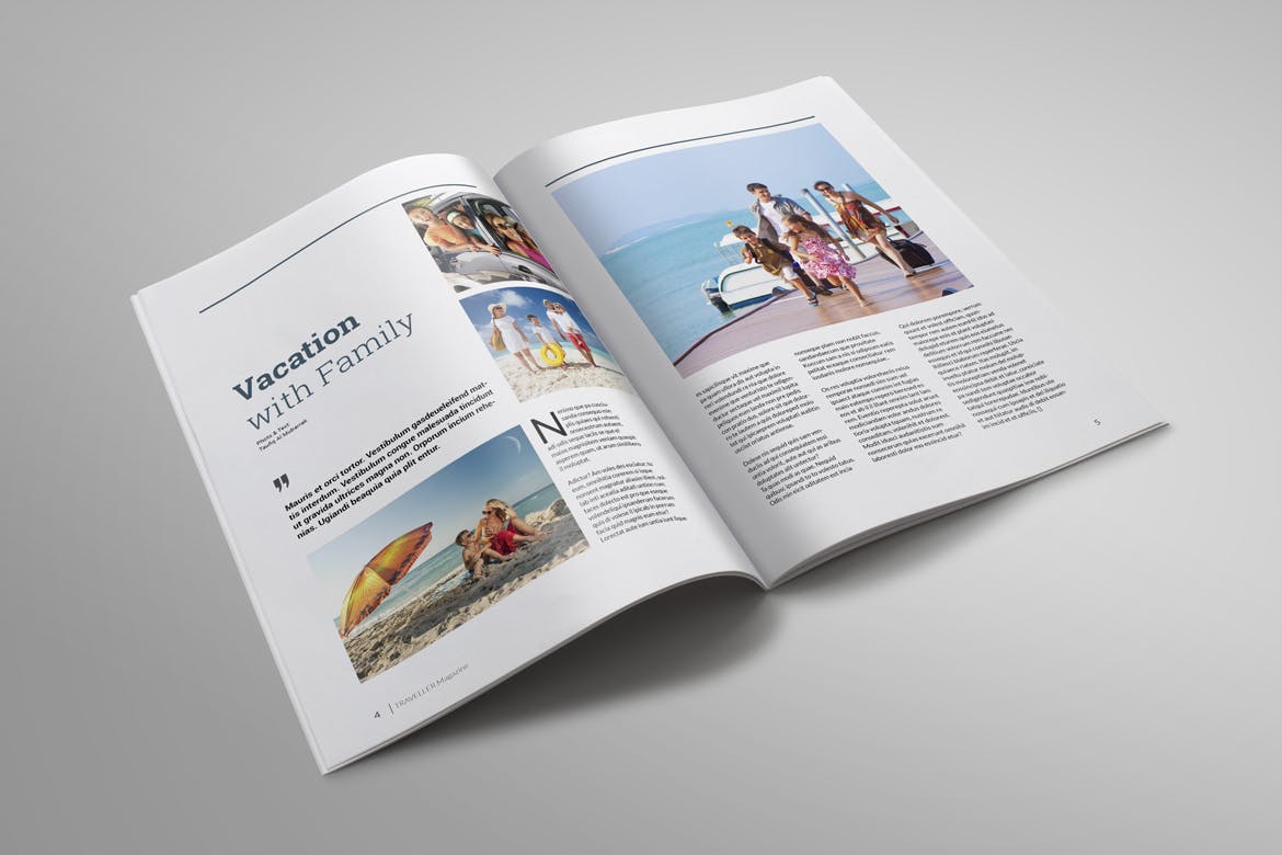 高品质的时尚多用途旅行杂志楼书画册品牌手册设计模板（indd）插图1