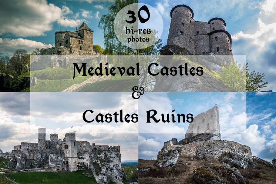 西方城堡和废墟高清照片素材 Castles & Ruins Photo Pack插图