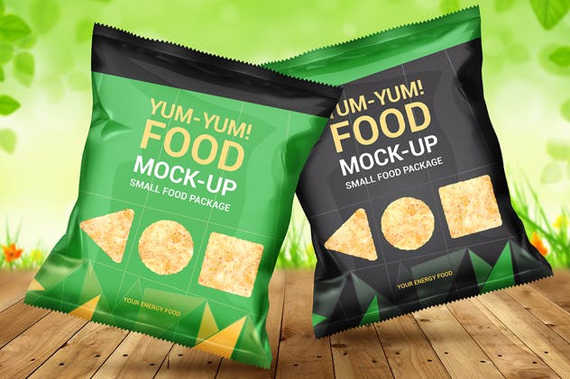 零食食品包装小袋子样机模板 Food Bag Mock-Ups插图4