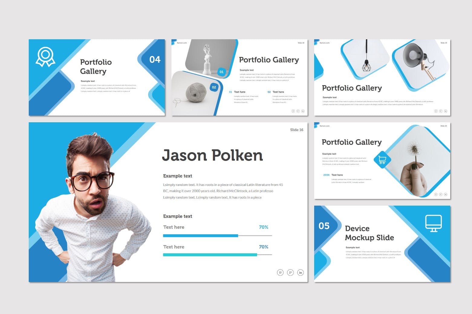 创意产品设计工作室/设计公司谷歌幻灯片模板 Ramon – Google Slides Template插图3