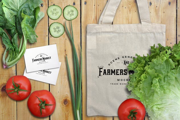 农贸蔬果市场场景设计套件 Farmers Market Scene Generator插图(1)