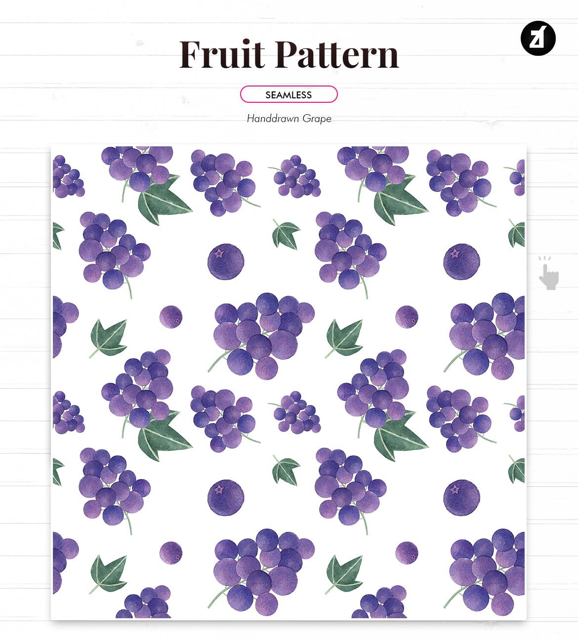 水彩手绘水果图案纹样背景素材 Fruits pattern hand-drawn watercolor illustration插图(1)