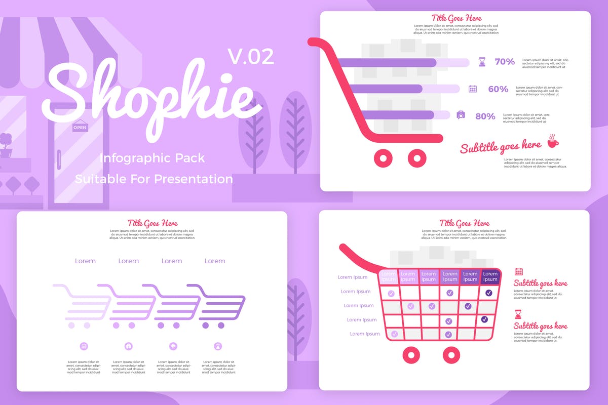 可视化数据演示信息图表幻灯片设计素材V2 Shopie v2 – Infographic插图