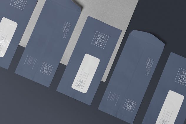 6款企业品牌VI设计展示信封&信纸样机模板 6 Envelope & Letter Mockups插图(2)