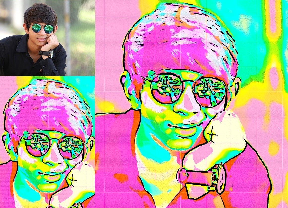 照片转艺术插画效果PS动作 Graffity Art Style Photoshop Action [atn]插图(4)