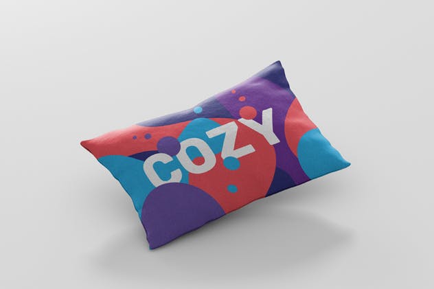 时尚多彩矩形卧室沙发枕头样机 Pillow Mockup – Rectangle插图5