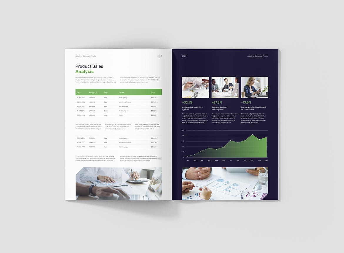 创意多用途竖版设计风格企业公司画册排版设计模板 Creative Multipurpose Company Profile插图9