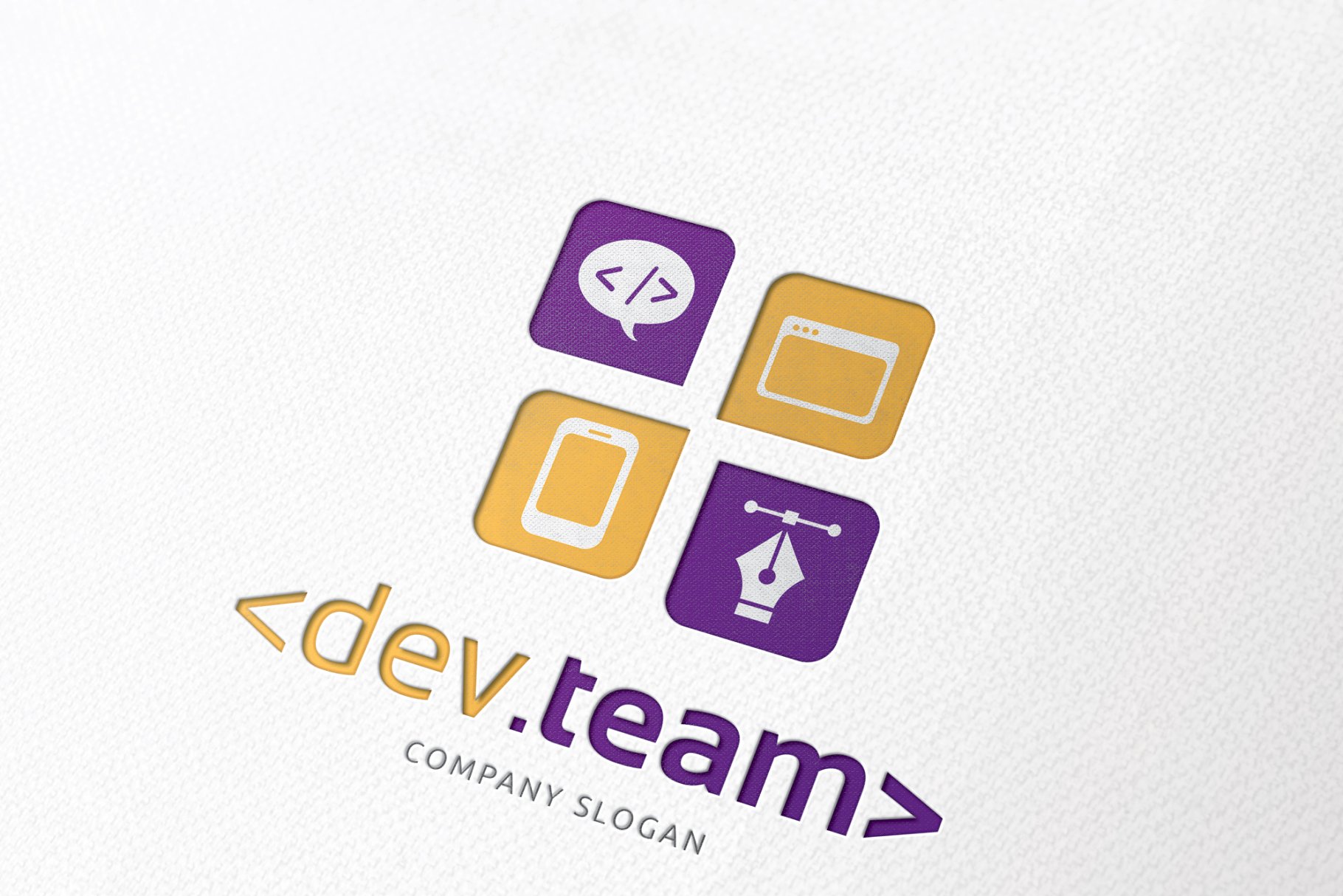 代码编写开发团队Logo模板 Developer Team Logo插图(1)