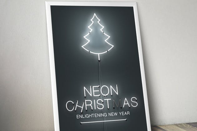 圣诞主题风格霓虹灯图层样式 Neon Christmas Layer Style插图(4)
