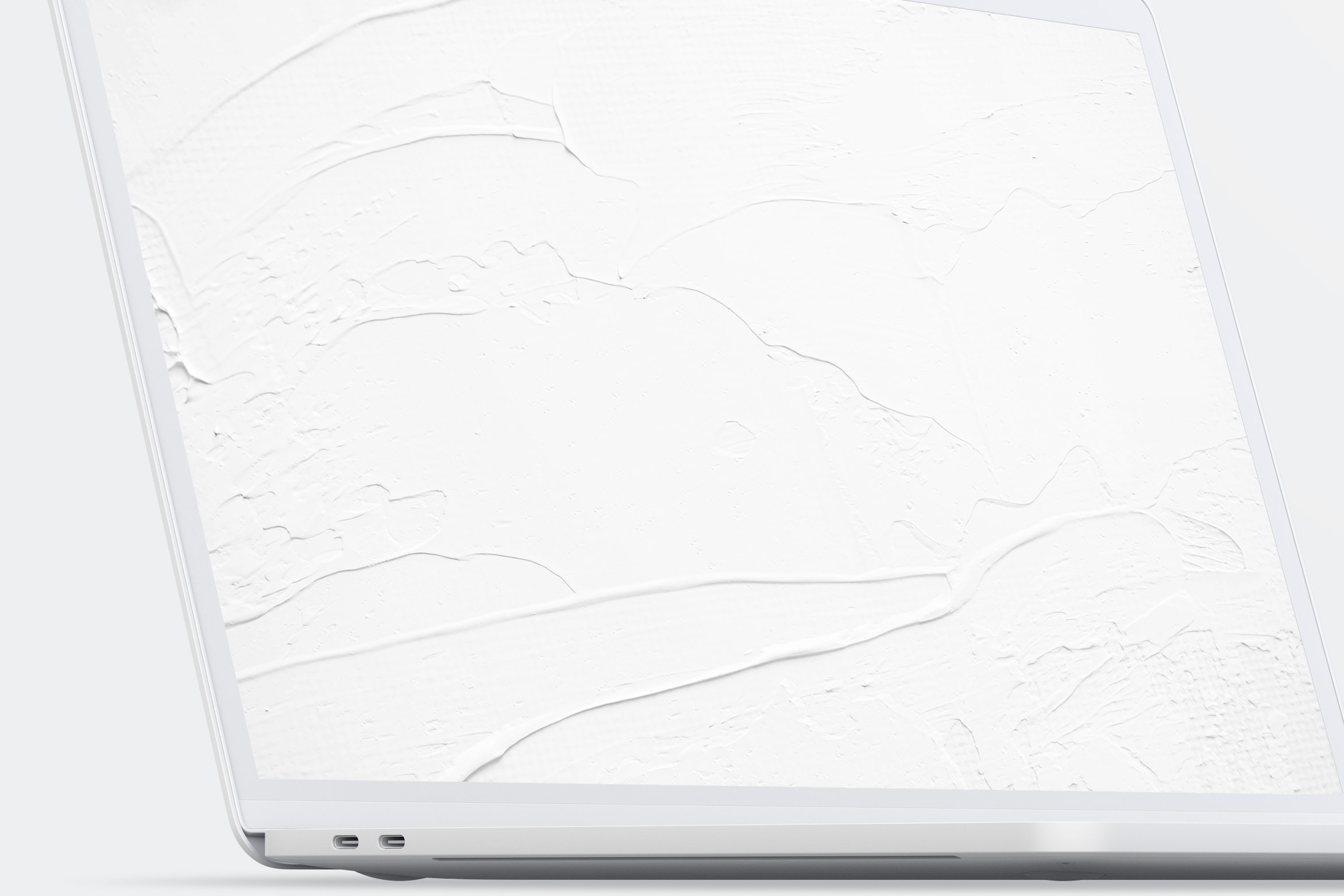 陶瓷黏土材质MacBook Pro笔记本电脑左前视图样机 Clay MacBook Pro 15" with Touch Bar, Front Left View Mockup插图5