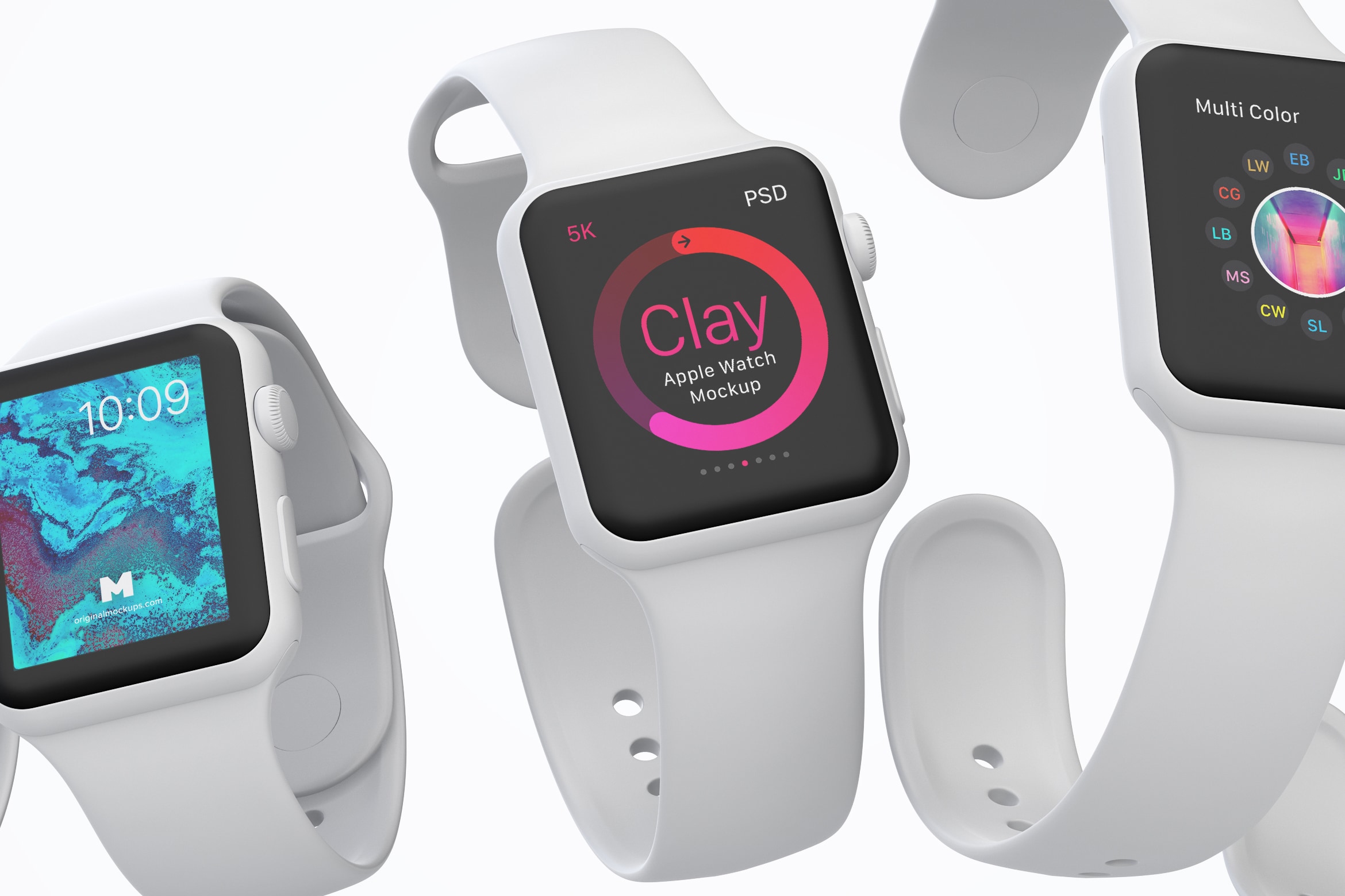 Apple Watch智能手表APP应用UI设计屏幕演示样机08 Clay Apple Watch Mockup 08插图 Apple Watch智能手表APP应用UI设计屏幕演示样机08 Clay Apple Watch Mockup 08插图